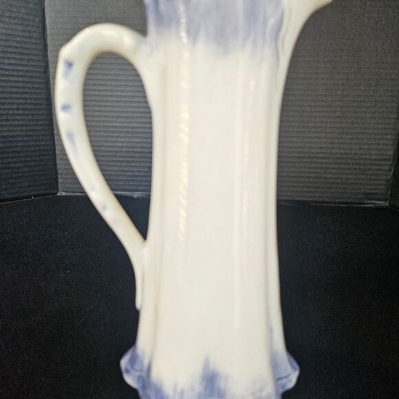 Vintage Cramer Mold Handmade Art Pottery Pitcher Vase Transferware 9.5" Tall - Picture 4 of 10